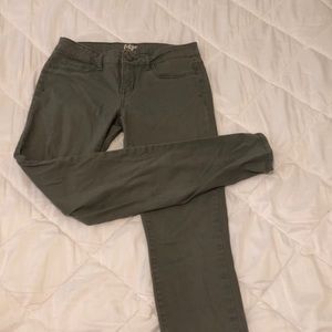 Olive Green skinny jeans from Aeropostale